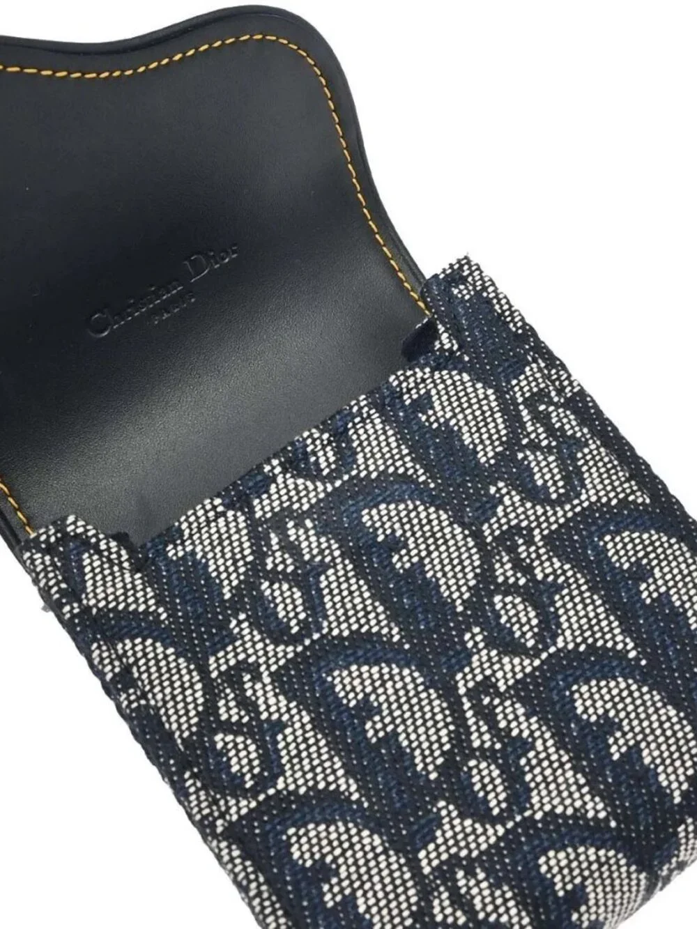 Christian Dior Navy Canvas Trotter Saddle Belt Pouch 07LU0024